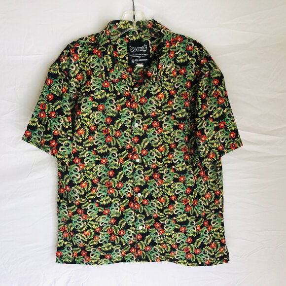 Dragon Ball Super Floral Shenron Print Hawaiian Shirt Size Small - Picture 5 of 6